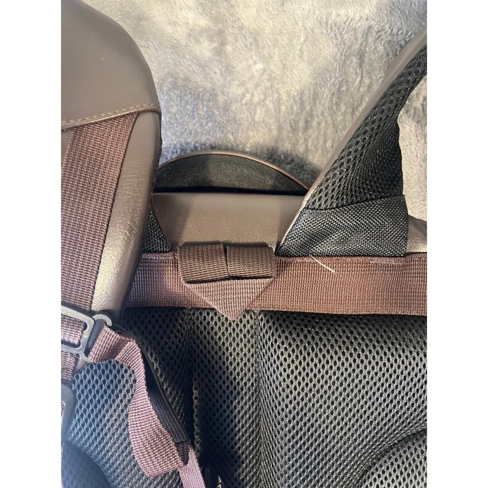 Bagagio Brown Faux Leather Multi Pocket Padded Laptop Travel Backpack Bag